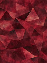 Poster - Abstract Geometric Red Triangle Pattern with Textured Shading Background : Generative AI