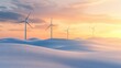 © Solaz - Turbines at Dawn in an Arid Desert Landscape