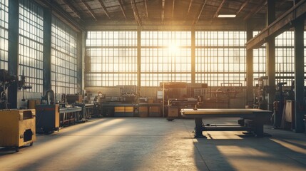 Canvas Print - Bright Workshop with Soft Light and Clean Background