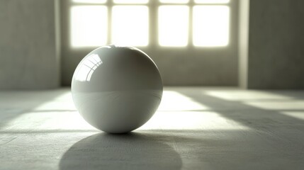 Wall Mural - High Detail Sphere with Soft Light in Clean Background