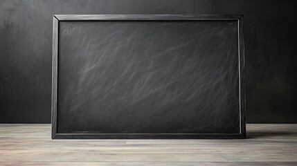 Blank and clean chalkboard with a smooth texture under evenly diffused light