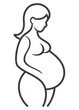 © Graphics - Minimalist Boho pregnant women on white background