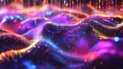 Hologram coding. The icon of the program code made of dots and lines. Coding or hacking experience. Software development and concept. Coding low-poly compound structure. Technology concept vector.