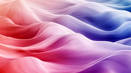 Aufkleber - Colorful abstract waves flowing in gradient hues of pink, purple, and blue. modern digital art concept