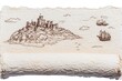 © Thanyarat - A simple 2D illustration of a scroll being unrolled, revealing a timeline with tiny drawings of famous historical events like castles, ships, and crowns, on a white background