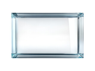 Clear Glass Frame with Reflection Effect on Transparent Background