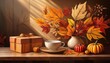 © DELUXSOLUTIONS - still life with leaves and berries