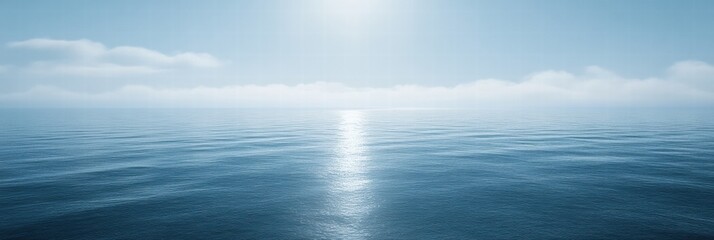 Fototapete - Melting iceberg floating gracefully in the vast blue ocean under a clear sky and bright sun. Generative AI