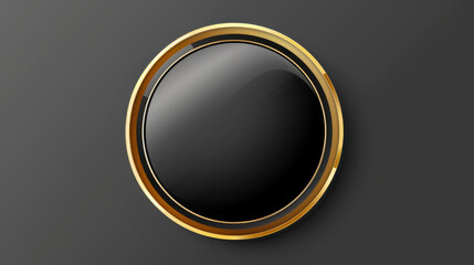 round button with gold 