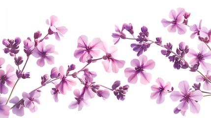 Wall Mural - Delicate Pink Flowers Blooming on Branching Stems