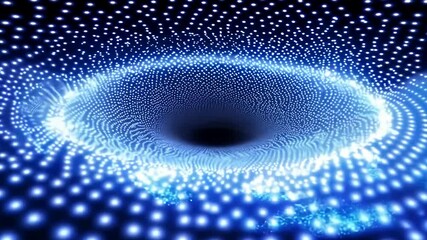 Wall Mural - blue and white image of a blue hole with a bright light shining on it. the light is scattered all ov