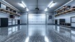 © Bejo Studio - Clean, organized garage interior with epoxy floor.