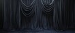 © The 2R Artificiality - Elegant black fabric drapery with smooth folds ideal for luxury themes featuring ample copyspace for text or branding applications