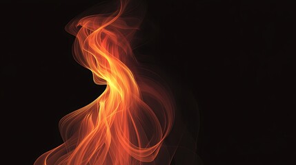 Wall Mural - generate an image of a stylized flame with intricate, sharp lines and fluid gradients