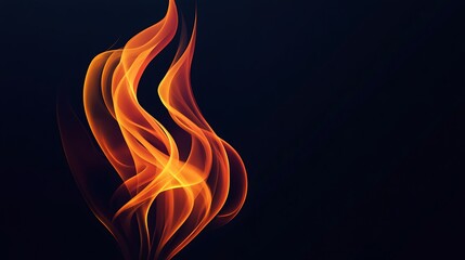 Wall Mural - generate an image of a stylized flame with intricate, sharp lines and fluid gradients