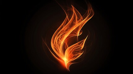 Wall Mural - generate an image of a stylized flame with intricate, sharp lines and fluid gradients