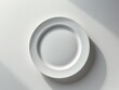 © Den Boro Day - aerial top down view blank white plate and clean background