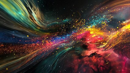 Wall Mural - this video showcases a vibrant and bustling space, brimming with numerous stars dispersed across the