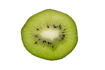 Wall Mural - kiwi slice isolated on white background