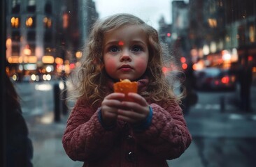 A mother and her young daughter savor ice cream together in a café, experiencing a moment of family happiness while enjoying the view outside.