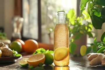 Wall Mural - Refreshing Homemade Citrus Ginger Soda