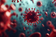 © Tetiana - Virus bacteria cells hiv microbiology science illustration 3d rendering generative ai