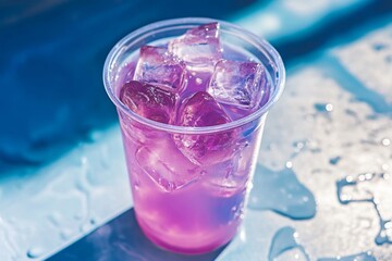 Wall Mural - Purple Iced Drink - Refreshing Summer Treat