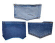© oxie99 - Jeans fabric pieces isolated on white background, cutout
