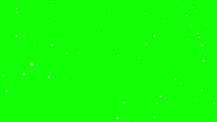 Wall Mural - Realistic snowflakes falling in the face. Falling snowflakes isolated on green background. Use chroma key. snowfall Flying straight to the camera
