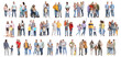 © Pixel-Shot - Collage of happy families on white background
