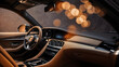 © Mariana Rusanovschi - Luxurious car interior with tan leather seats and modern dashboard in soft lighting