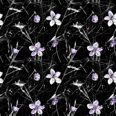 Wall Mural - grunge colourful flower background, repeatable seamless background tile	
