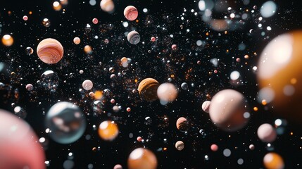 Wall Mural - Cosmic Dance of Spheres 