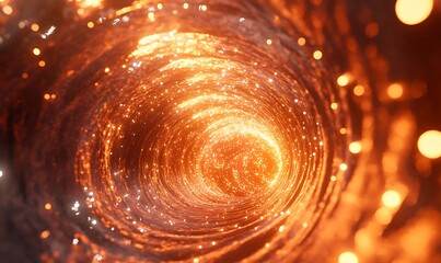 Wall Mural - Abstract fiery vortex tunnel. Concept of energy, power, and infinity.