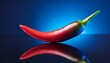 © Space Priest - A red pepper is shown on a blue background