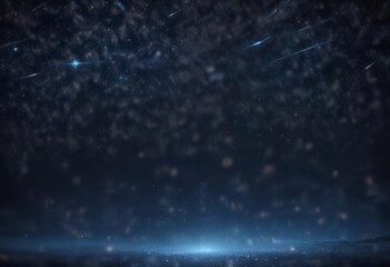dark blue night sky with glitter bokeh and subtle star lights, glitter, evening