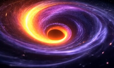 Wall Mural - A vibrant depiction of a swirling galaxy, illustrating cosmic beauty and mystery.