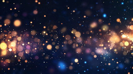 Wall Mural - cosmic shimmer: abstract bokeh background with warm and cool colors, perfect for celebratory, magica