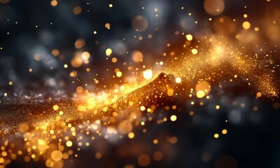 Wall Mural - A mesmerizing display of glowing particles creating a cosmic atmosphere.