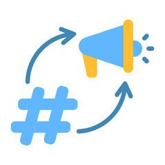 Wall Mural - Campaign Hashtag Icon