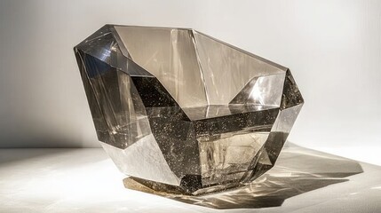 Smoky quartz crystal armchair.