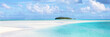 © Matteo Colombo - Panoramic of sandbank in the lagoon of a tropical island, Aitutaki, Cook Islands