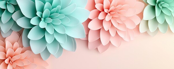 Poster - Pastel floral concept. Vibrant pastel flowers create a serene and colorful floral arrangement.