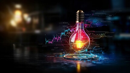 Leinwandbilder - Investment flow infographic digital space graphic visualization modern office aesthetic view economic insights