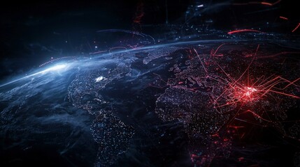 Fototapete - International cooperation on cyber espionage digital security initiatives in today’s tech environment