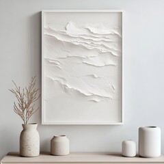 Aufkleber - Frame in an interior on a white wall. A frame on isolated.