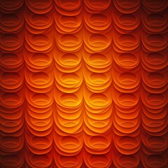 Fototapete - vector illustration of repeating concave ellipse pattern. burn color gradient. abstract background design template.