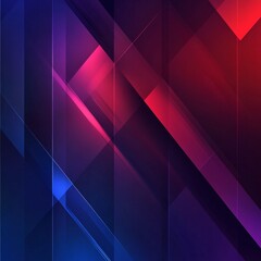 Fototapete - Low poly pattern vector illustration. Abstract geometric background design template. Dark blue red purple  cyberpunk dystopian color gradient.