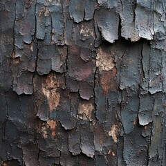 Aufkleber - Processed collage of old black tree bark surface texture. Background for banner, backdrop or texture for 3D mapping