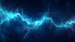 © MindVerse - Blue thunder lightning on black background, thunderstorm illustration digital design wallpaper